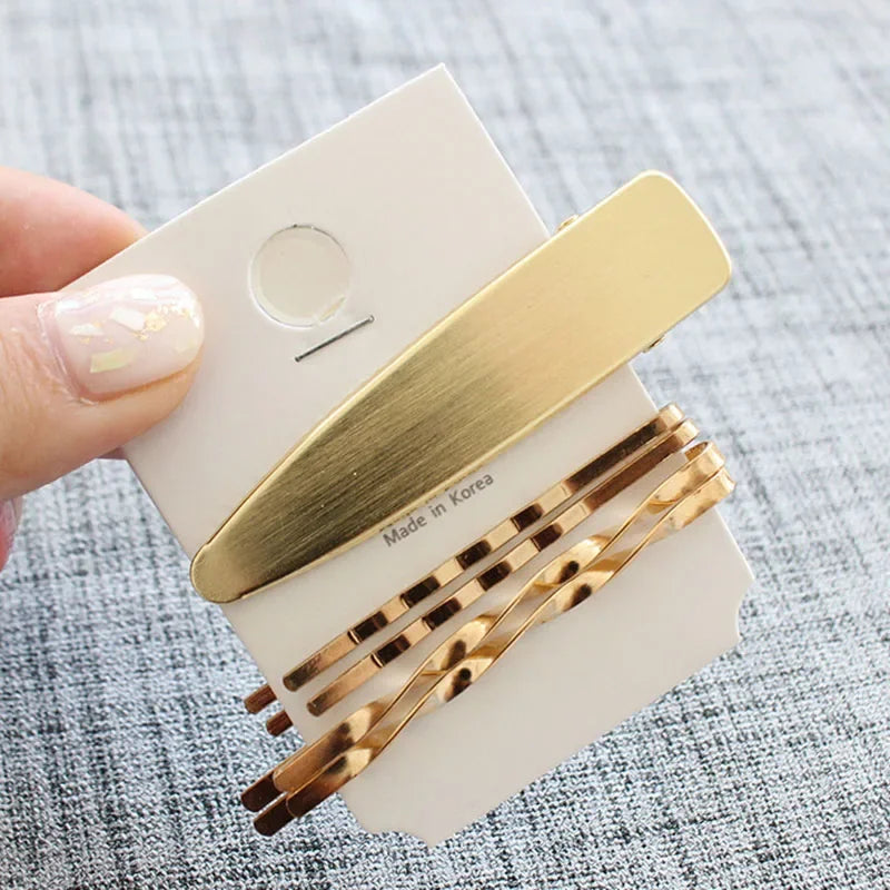 3-Pack Pearl Gold Hair Clips Bobby Pins Barrettes Set Hair Clip Set QXL