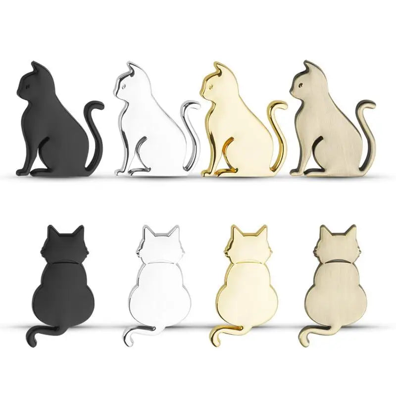 3D Metal Cat Car Emblem Sticker | Kitten Badge Decal Car Emblem Sticker QXL