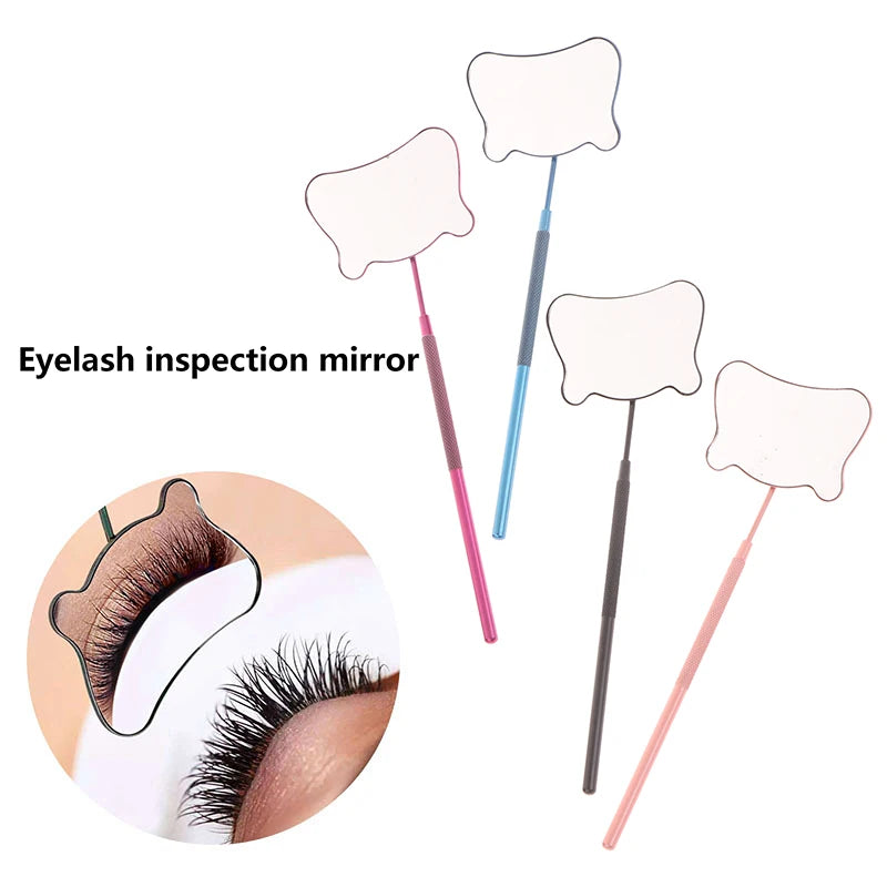 Cat Head Eyelash Extension Checking Mirror | Stainless Steel Lash Extension Mirror QXL