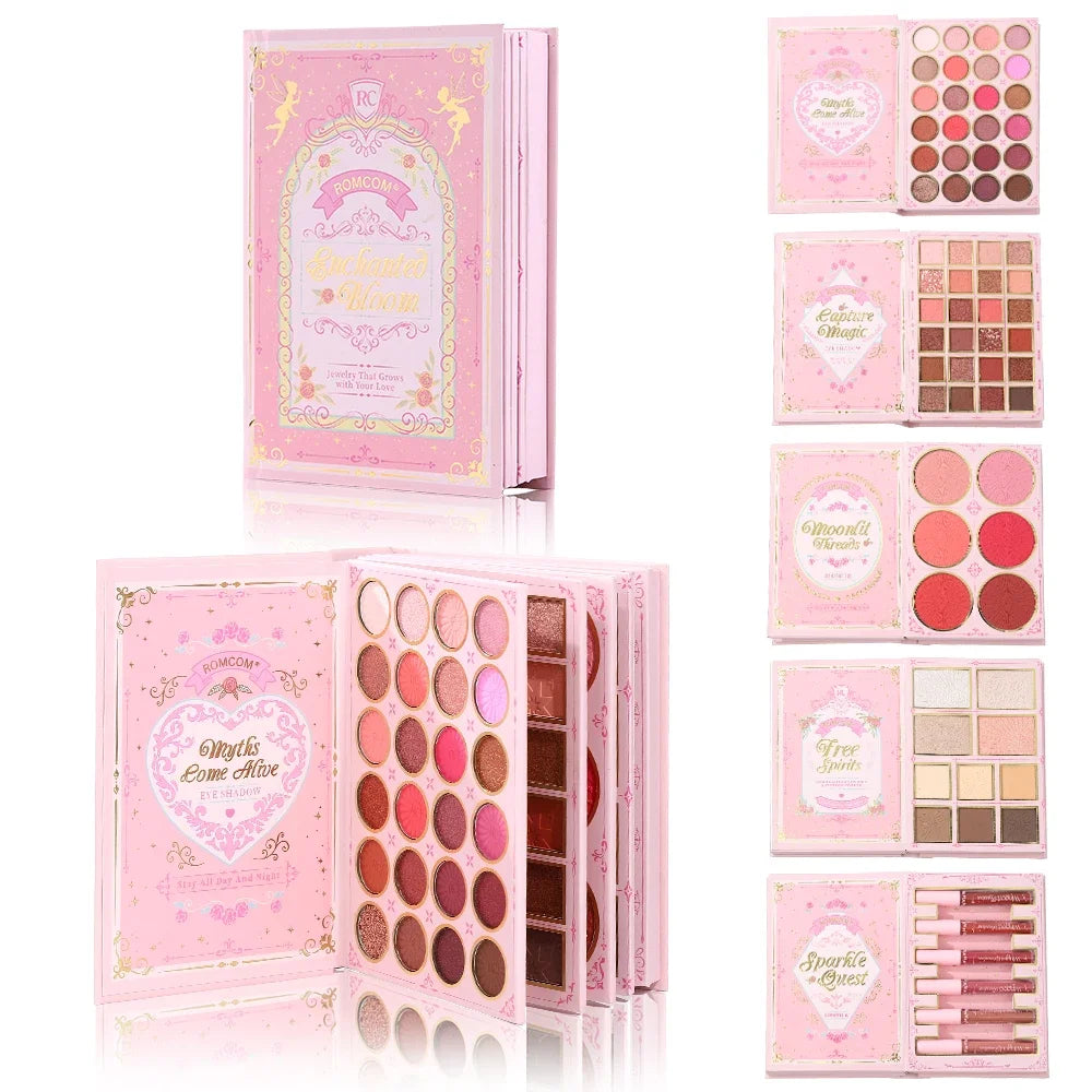 ROMCOM 5-Layer Makeup Book Palette | Full Face Kit 48 Eyeshadow Makeup Palette Set QXL
