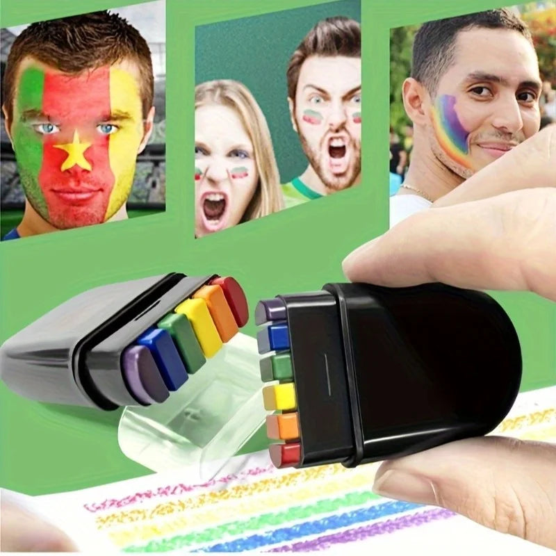 6-Color Rainbow Face Paint Stick | Body Art & Cosplay Face & Body Paint QXL