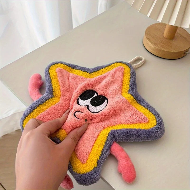 2-Pack Cartoon Washcloths | Cotton Hand Towels Kitchen & Bathroom Cotton Hand Towels QXL