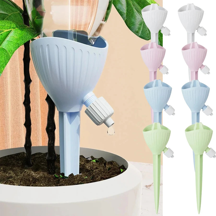 4-Pack Automatic Plant Watering Spikes | Adjustable Drip Plant Watering Spikes QXL