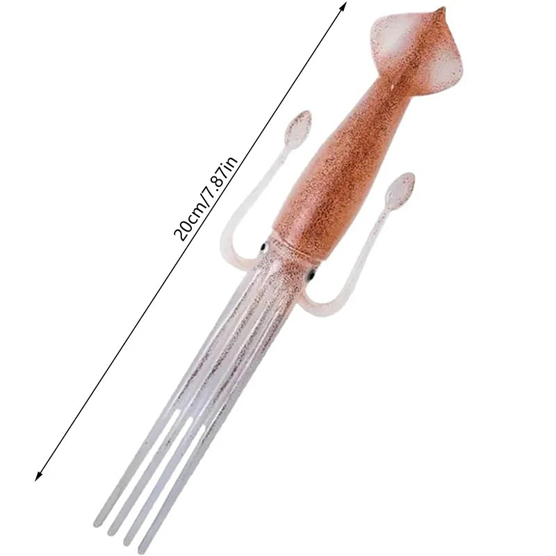 Squid-Shaped Acrylic Food Fork | Funny Bento & Fruit Pick Novelty Kitchen Fork QXL