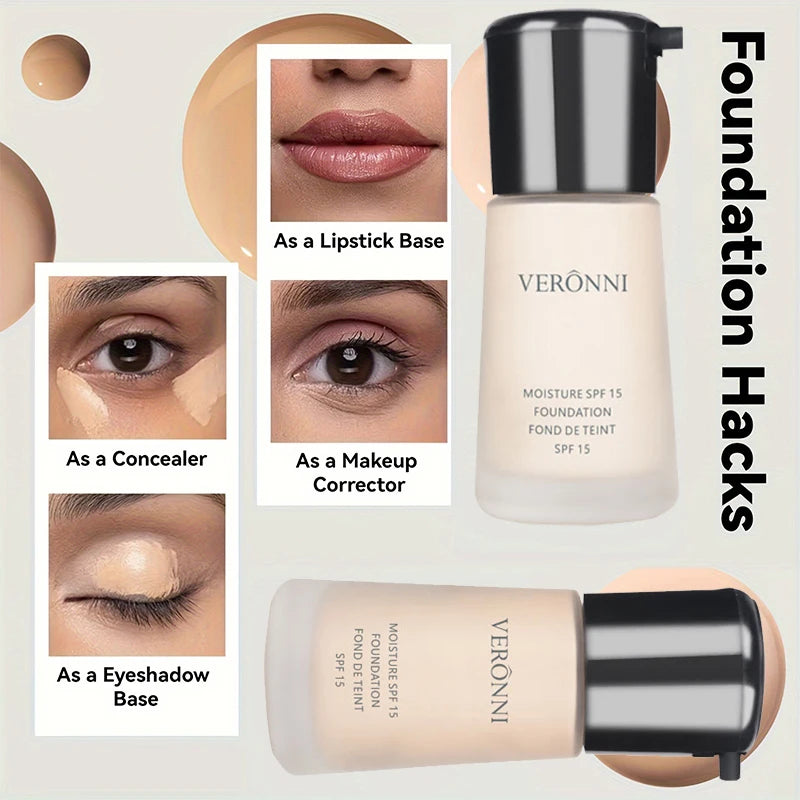 6-Shade Full Coverage Concealer & Foundation Cream | 30ml Concealer Foundation Cream QXL