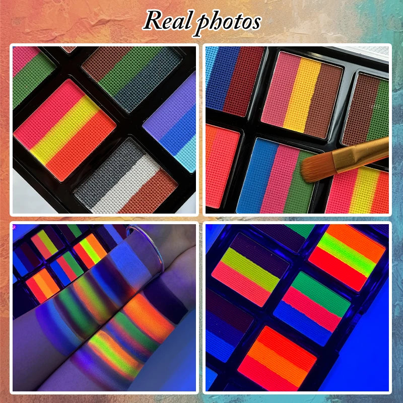26-Shade Water-Based Face & Body Paint Palette | Washable Face & Body Paint QXL