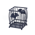 Iron Art Apricot Leaf Utensil Holder & Pen Organizer Utensil Holder Organizer QXL black B 1pc