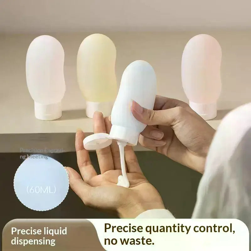 3-Pack 60ml Silicone Travel Squeeze Bottles | Leak-Proof Travel Squeeze Bottles QXL