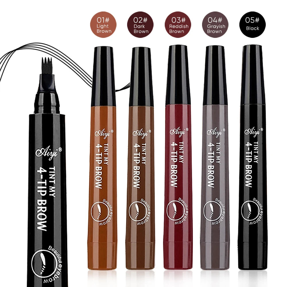 JUJU Dream 4-Tip Waterproof Eyebrow Pencil | Long-Lasting Eyebrow Pencil QXL