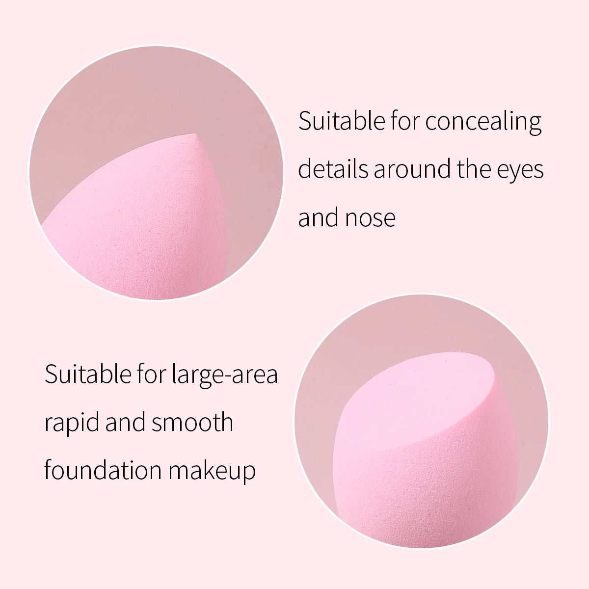 KOSSHOW 2-Pack Wet Makeup Sponge | Foundation & Concealer Set Makeup Sponge Set QXL