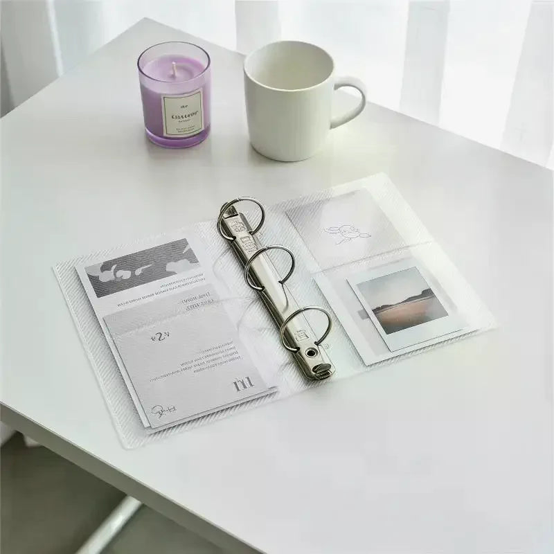 A6 M5 PP Three-Fold Loose Leaf Notebook Cover | Mini Portable Notebook Cover QXL