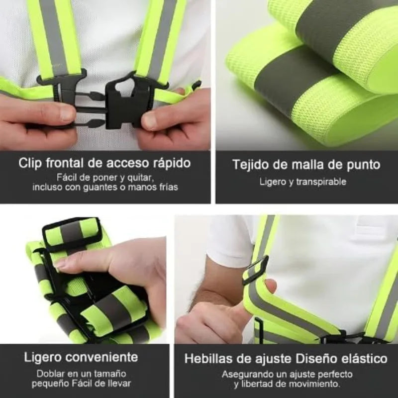 Reflective Safety Vest | High-Vis Adjustable for Running & Cycling Reflective Safety Vest QXL