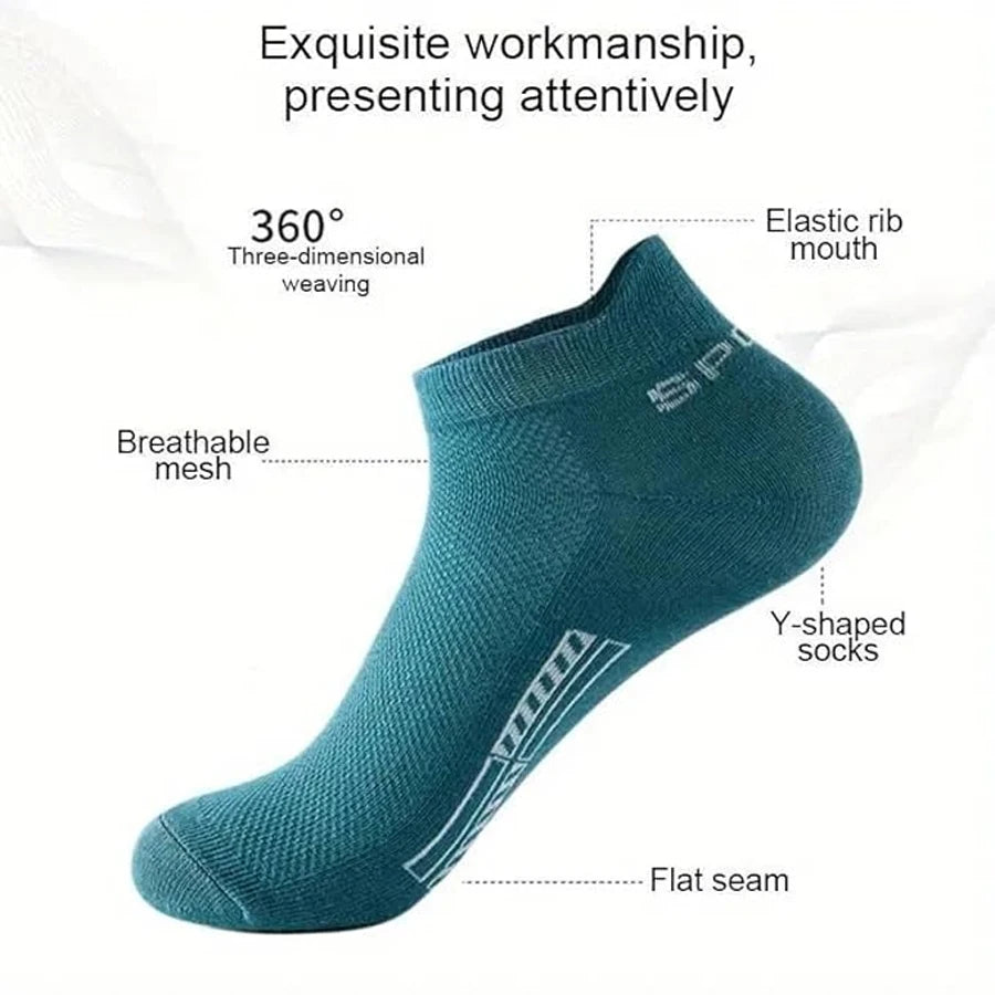 10-Pack Breathable Low Cut Sports Socks | Running & Gym Athletic Socks QXL