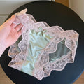 French Lace Long-Leg Panties | Low Waist Women's Lingerie Women's Lace Panties QXL green Average Size(80-125J