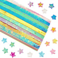 900-Pc Origami Lucky Star Paper Strips | 10 Glitter Colors Origami Craft Kit QXL AECH04-13399