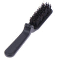 Foldable Travel Hair Brush | Boar Bristle Anti-Static Comb Foldable Hair Brush QXL Black