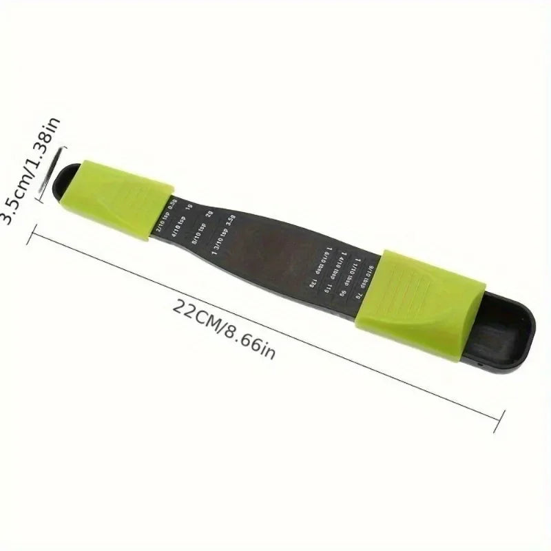 Double-End Adjustable Measuring Spoon | Baking Kitchen Tool Measuring Spoon QXL black
