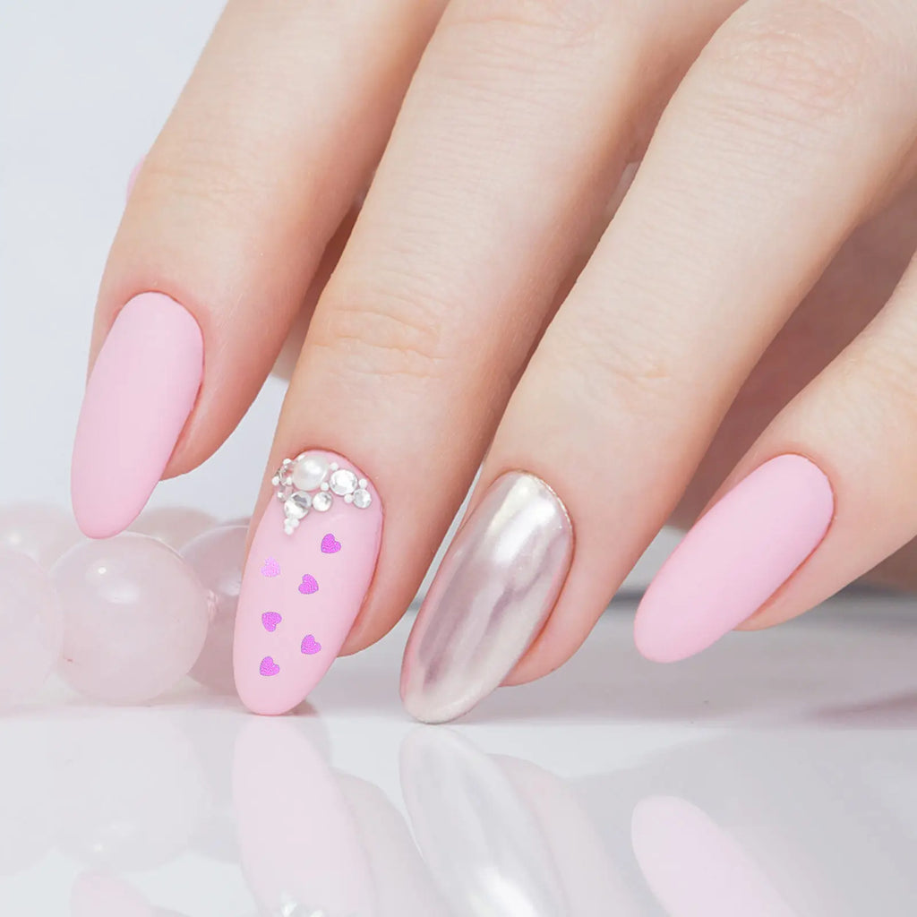 Heart Shaped Holographic Nail Sequins & Glitter Set – 12 Boxes Nail Art Sequins QXL