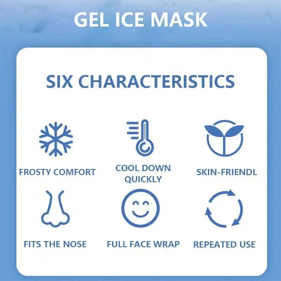 Gel Face & Eye Cooling Mask | Hot Cold Therapy Spa Sleep Mask Gel Face Mask QXL