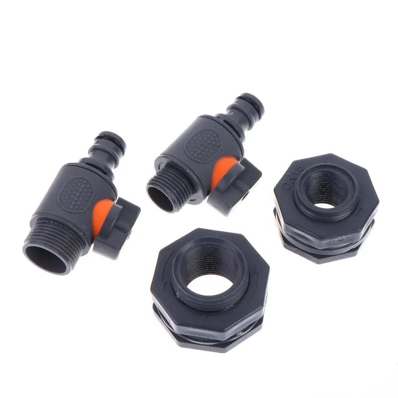 IBC Water Tank Adapter with Valve | PVC Rainwater Connector Water Tank Adapter QXL