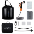 Portable Camping Shower Set | Solar Heated & Rechargeable Portable Camping Shower QXL set