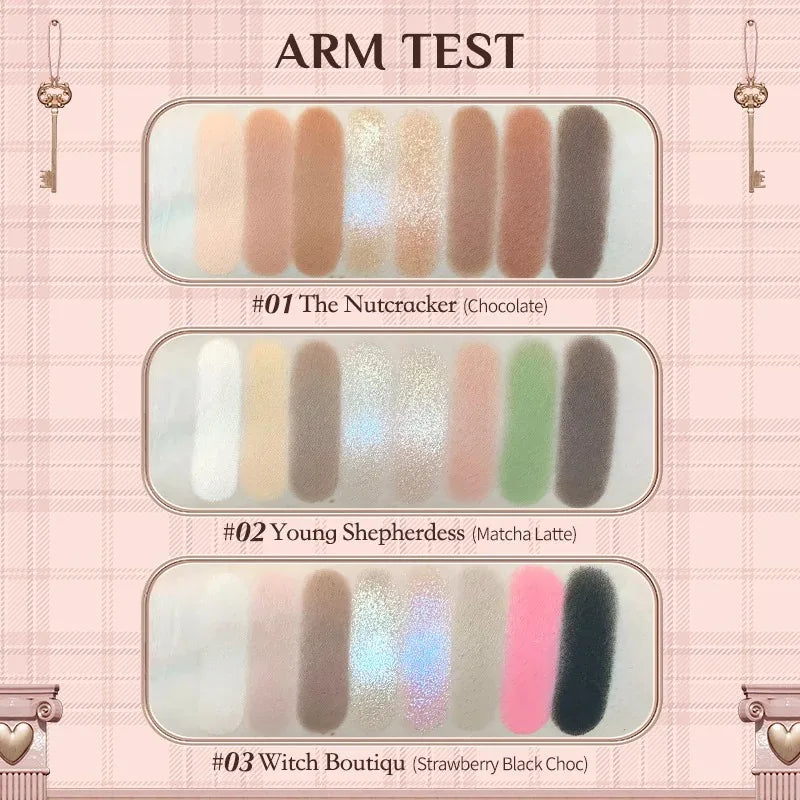 Flower Knows Chocolate Shop Eyeshadow Palette – Shimmer Matte Eyeshadow Palette QXL