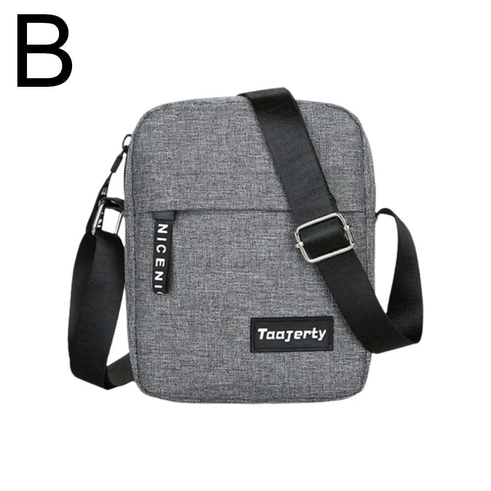 Men's Oxford Crossbody Sling Bag | Lightweight Shoulder Bag Men's Crossbody Bag QXL Grey