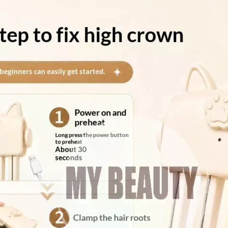 Rechargeable Hair Root Lift Clip | Dual Temp Volumizing Tool Hair Volumizing Clip QXL
