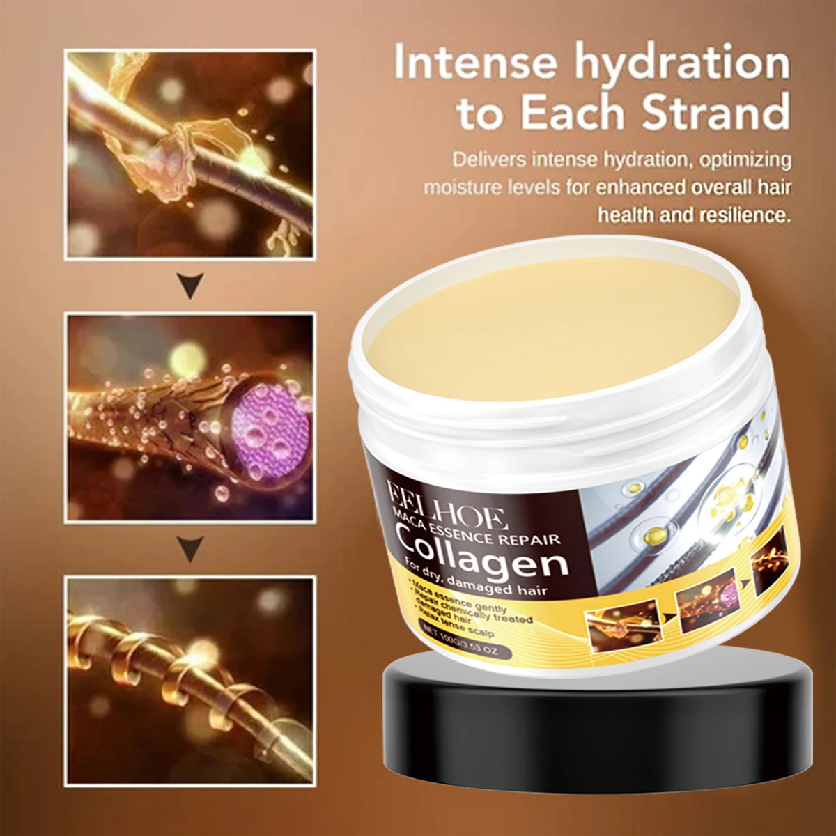 EELHOE Collagen Hair Mask – Moisturize, Soften & Tame Frizz Collagen Hair Mask QXL