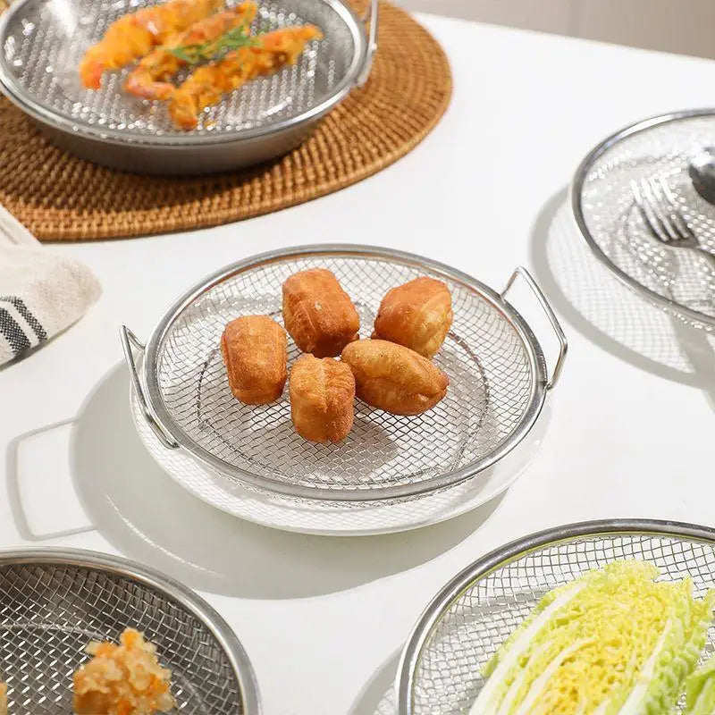 Stainless Steel Oil Strainer with Double Handles | 3 Sizes Kitchen Oil Strainer QXL