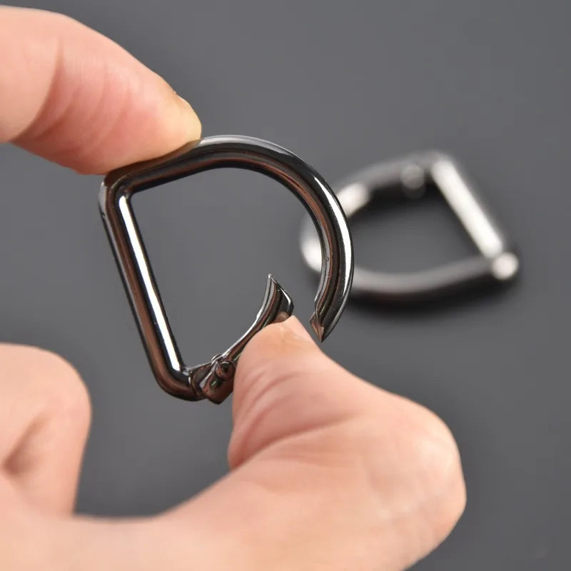 Spring-Loaded D-Ring Clasp for Handbags | Metal Alloy Hook Bag Hardware Clasp QXL