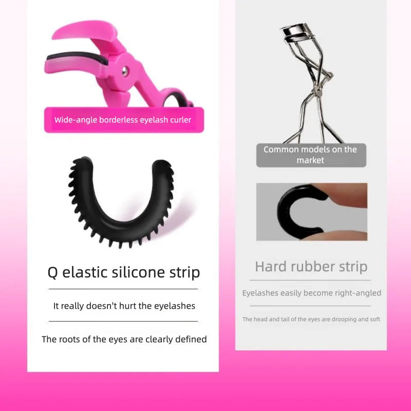 Borderless Wide-Angle Eyelash Curler | Natural Long-Lasting Curl Eyelash Curler QXL
