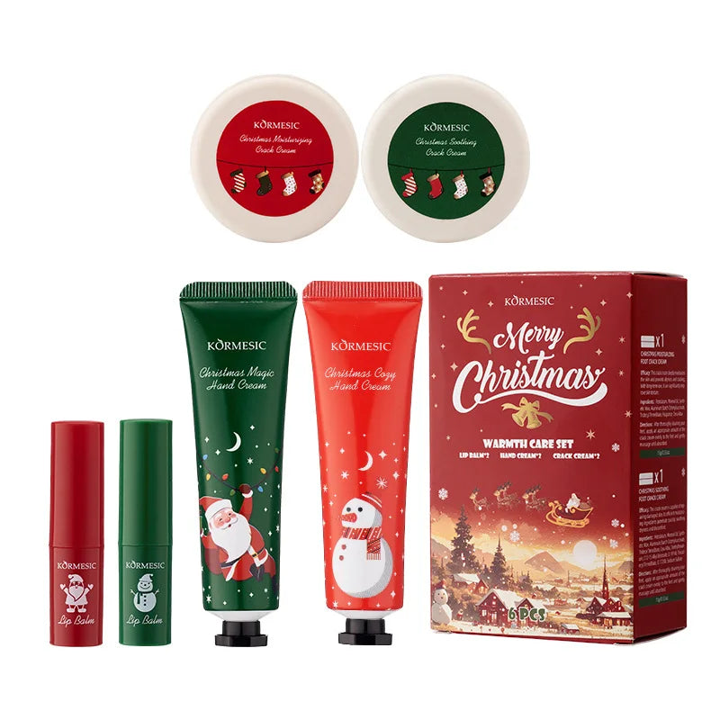 Christmas Hand Cream & Lip Balm Gift Set | Shea Butter Duo Skincare Gift Set QXL Care Set