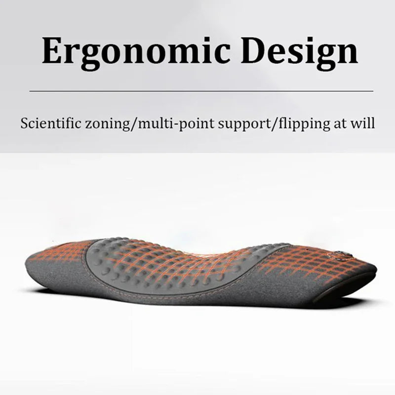 Heated Memory Foam Lumbar Massage Cushion | Waist Support Pad Lumbar Support Cushion QXL