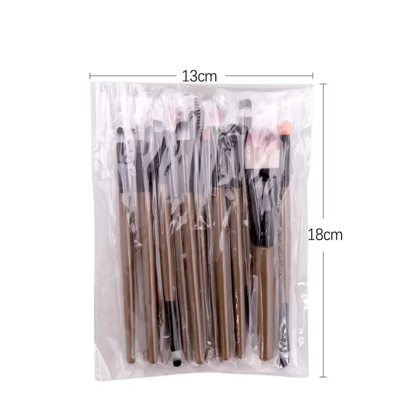 20-Piece Vegan Makeup Brush Set | Foundation, Contour & Eye Makeup Brush Set QXL