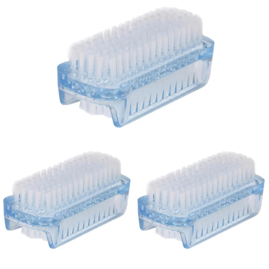 Double-Sided Nail Cleaning Brush | Manicure & Pedicure Tool Nail Cleaning Brush QXL Light Grey