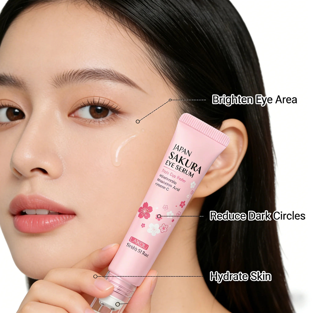 LAIKOU Japan Sakura Eye Serum – Hydrating Eye Essence 15ml Eye Serum QXL