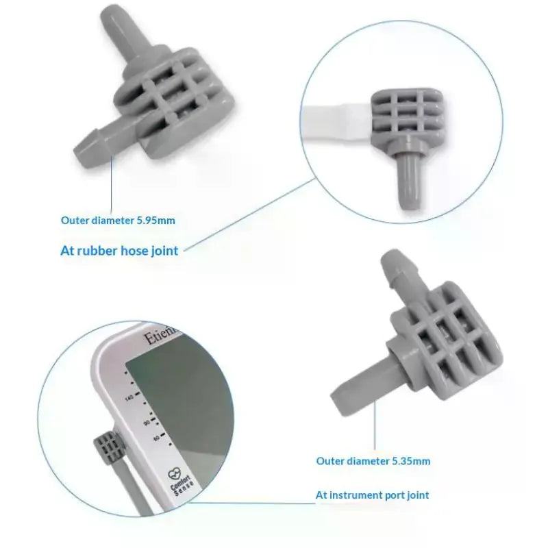 Blood Pressure Cuff Tube Connector | Single Tube Replacement Part BP Monitor Accessory QXL