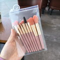 8-Piece Soft Makeup Brush Set | Face, Eyes & Blush Brushes Makeup Brush Set QXL Pink
