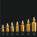 Gold-Plated Glass Refillable Bottle | Dropper Spray Lotion Refillable Glass Bottle QXL 5ml Dropper bottle Glass