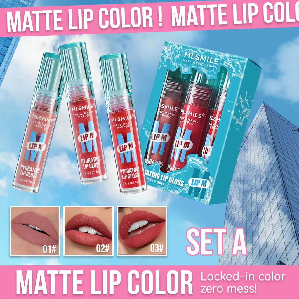 MLSMILE Pearl Lip Glaze – Matte Velvet, Waterproof & Moisturizing Liquid Lip Gloss QXL A