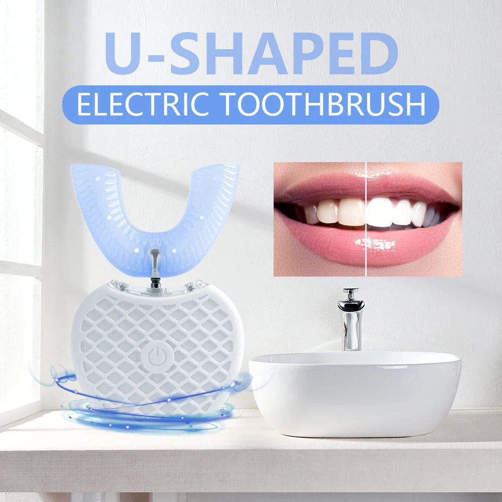 U-Shaped Sonic Electric Toothbrush | Whitening & Gum Care Electric Toothbrush QXL