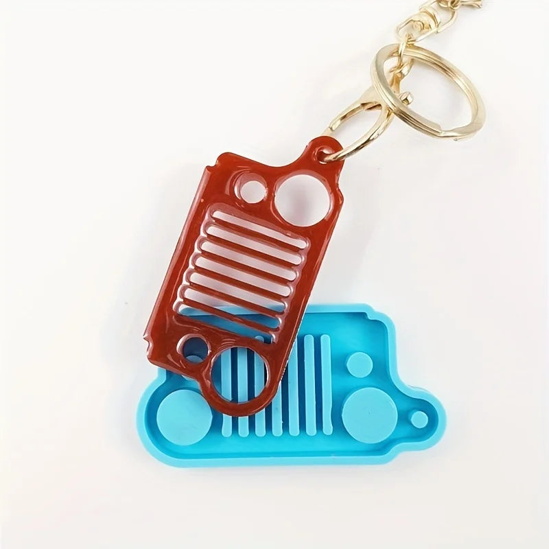 DIY Car Grill Keychain Silicone Resin Mold | Pendant Craft Silicone Resin Mold QXL