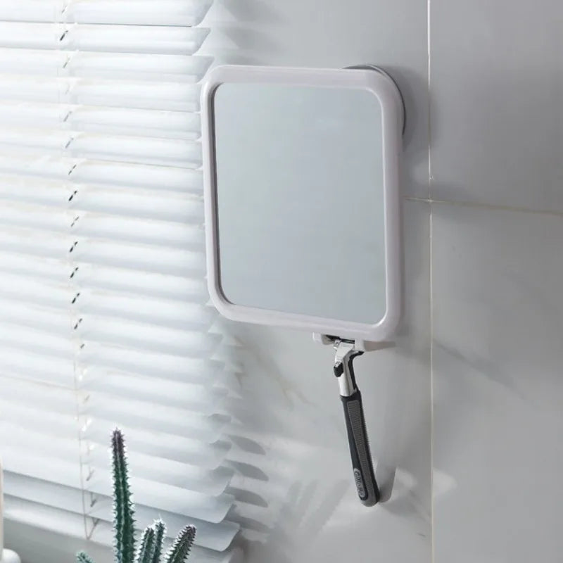 360° Swivel Wall-Mount Shaving Mirror with Razor Holder Bathroom Shaving Mirror QXL Default Title