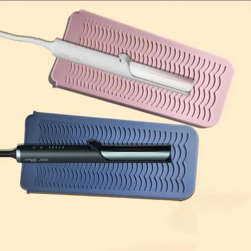 Silicone Heat Resistant Mat & Pouch for Flat Irons | 450°F Hair Tool Mat QXL