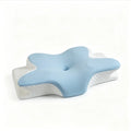 Butterfly Memory Foam Pillow | Cooling Ergonomic Neck Support Memory Foam Pillow QXL blue3 A