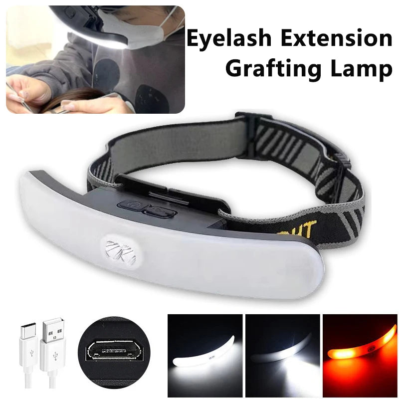 LED Lash Light Headlamp | USB Rechargeable Shadowless Lamp Lash Extension Lamp QXL
