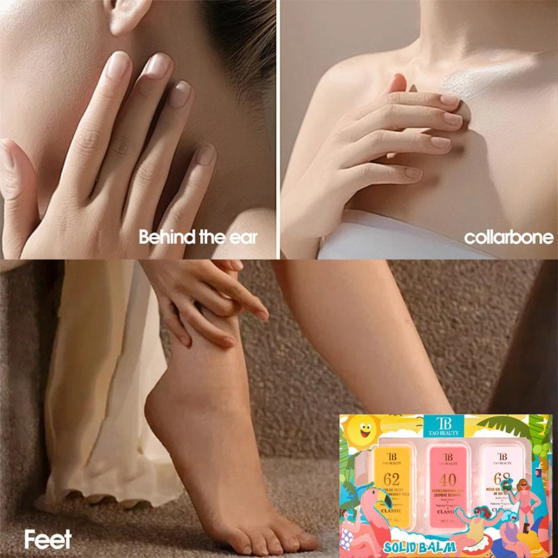 Solid Fragrance Cream | Alcohol-Free Floral Body Lotion 24g Solid Fragrance Cream QXL