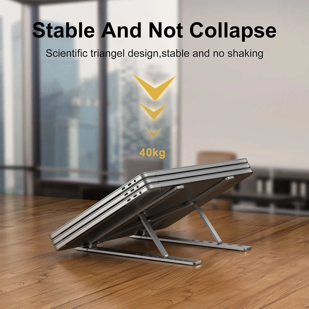 Aluminum Foldable Laptop Stand | Adjustable Portable Holder Laptop Stand QXL