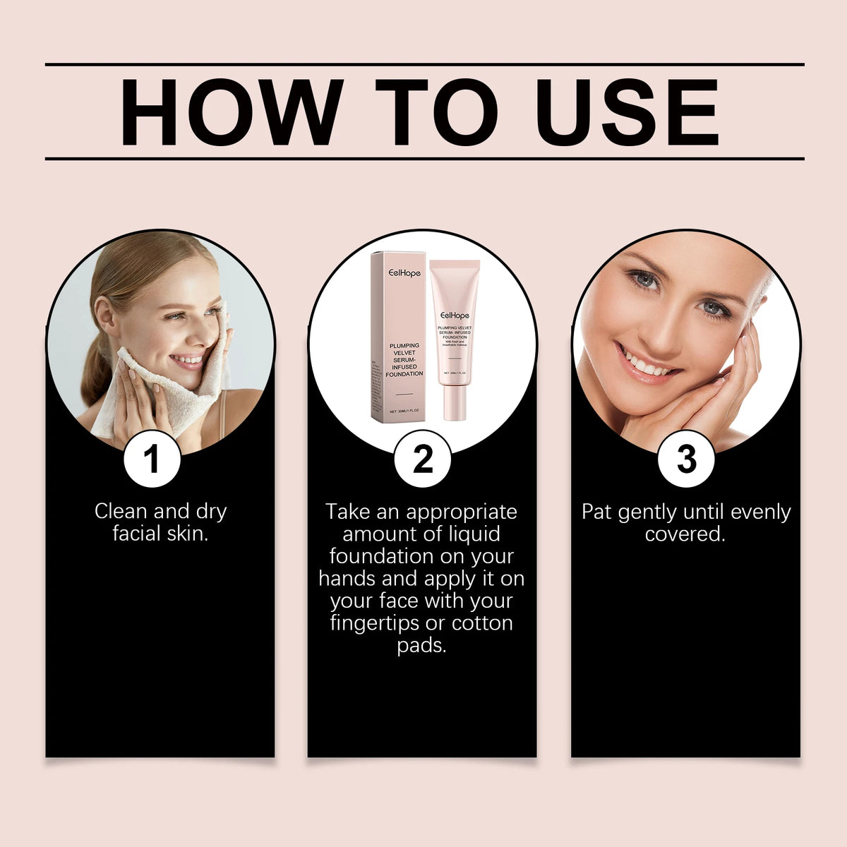 Eelhope Velvet Serum Foundation | Color-Changing Matte Cream Serum Foundation Cream QXL